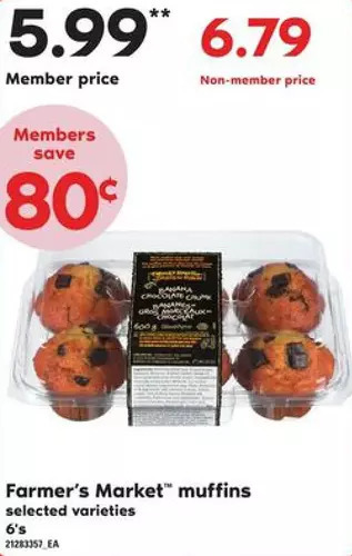 Zehrs Markets Farmer's market muffins offer
