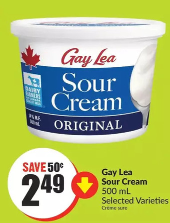 FreshCo Gay lea sour cream offer