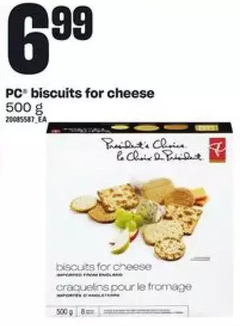 Loblaws Pc biscuits for cheese offer