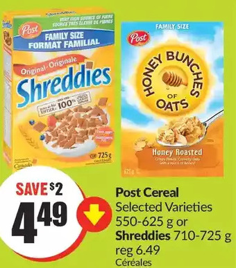 FreshCo Post cereal or shreddies offer