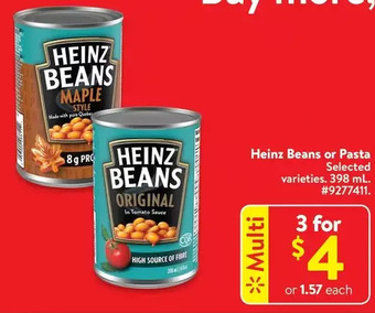 Walmart Heinz beans or pasta offer