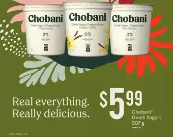 Loblaws Chobani greek yogurt offer