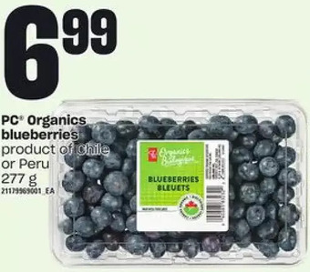 Zehrs Markets Pc organics blueberries offer