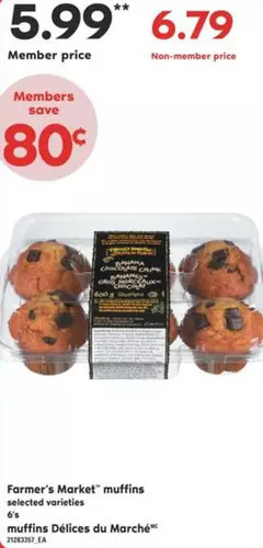Valu-mart Farmer's market muffins offer