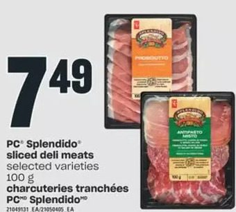 Valu-mart Pc splendido sliced deli meats offer