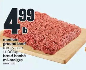 Valu-mart Medium ground beef offer