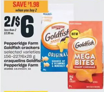 Valu-mart Pepperidge farm goldfish crackers offer