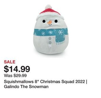 Showcase Squishmallows 8" christmas squad 2022 | galindo the snowman offer