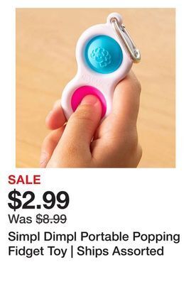 Showcase Simpl dimpl portable popping fidget toy | ships assorted offer