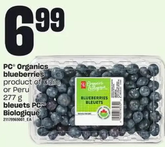 Independent Grocer Pc organics blueberries offer