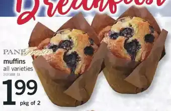 Fortinos Pane fresco muffins offer