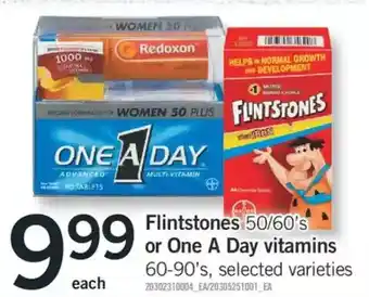 Fortinos Flintstones or one a day vitamins offer