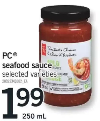 Fortinos Pc seafood sauce offer