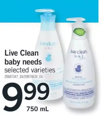Fortinos Live clean baby needs offer