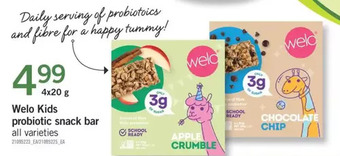 Fortinos Welo kids probiotic snack bar offer