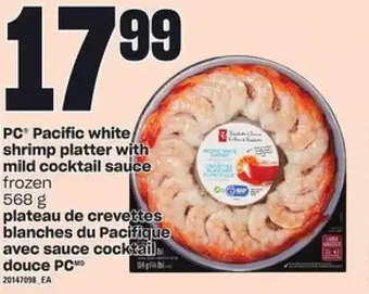 Independent Grocer Pc pacific white shrimp platter with mild cocktail sauce offer