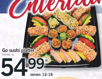 Fortinos Go sushi platter offer