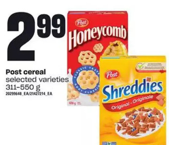Independent Grocer Post cereal offer