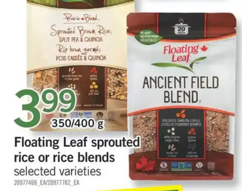Fortinos Floating leaf sprouted rice or rice blends offer