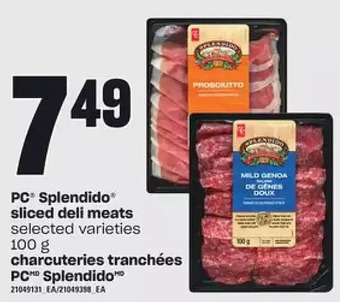 Independent Grocer Pc splendido sliced deli meats offer