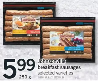 Fortinos Johnsonville breakfast sausages offer