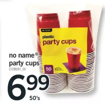 Fortinos No name party cups offer