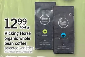 Fortinos Kicking horse organic whole bean coffee offer