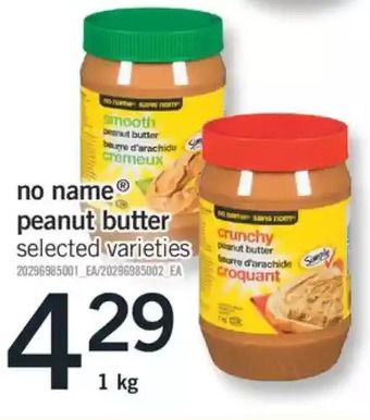 Fortinos No name peanut butter offer