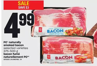 Independent Grocer Pc naturally smoked bacon offer