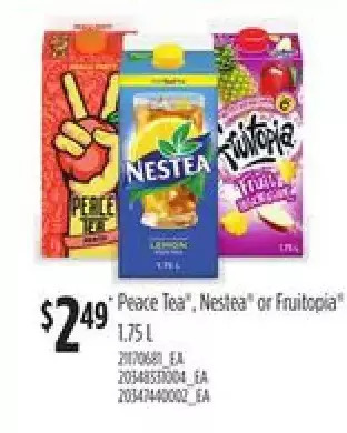 Independent Grocer Peace tea, nestea or fruitopia offer