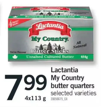 Fortinos Lactantia my country butter quarters offer