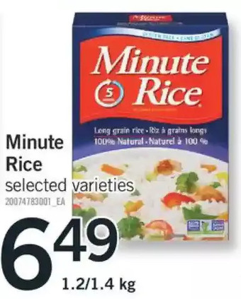 Fortinos Minute rice offer