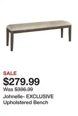 Ashley Furniture Johnelle- exclusive upholstered bench offer