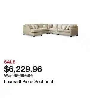 Ashley Furniture Luxora 6 piece sectional offer