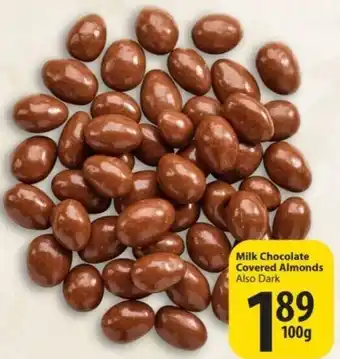 Milk Chocolate covered almonds also dark 100g