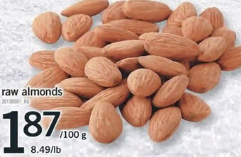 Fortinos raw almonds offer