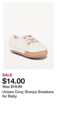 Old Navy Unisex cozy sherpa sneakers for baby offer