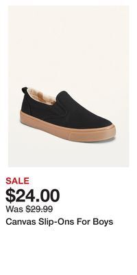 Old Navy Canvas slip-ons for boys offer
