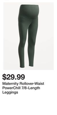Old Navy Maternity rollover-waist powerchill 7/8-length leggings offer