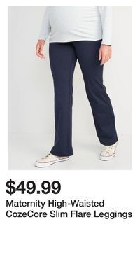 Old Navy Maternity high-waisted cozecore slim flare leggings offer