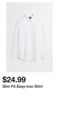 H&M Slim fit easy-iron shirt offer