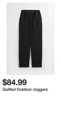 H&M Quilted outdoor joggers offer