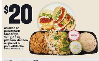 Independent City Market Chicken or pulled pork taco trays, 975 g-1.1 kg offer