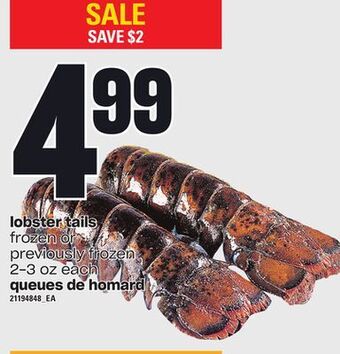 Independent City Market Lobster tails, 2-3 oz each offer