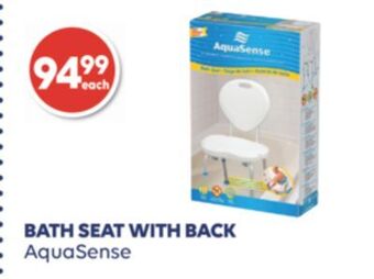 Wellwise by Shoppers Aquasense bath seat with back offer