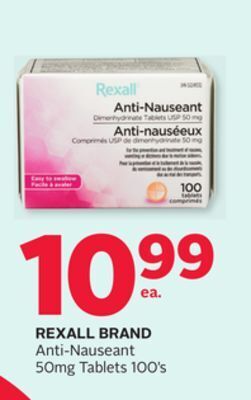 Rexall Rexall brand anti-nauseant 50mg tablets offer