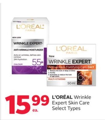 Rexall L' oréal wrinkle expert skin care offer