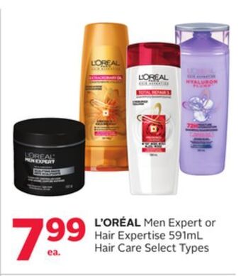 Rexall L' oréal men expert or hair expertise 591ml hair care offer