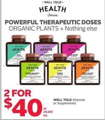 Rexall Well told vitamins or supplements offer