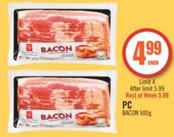 Shoppers Drug Mart Pc bacon offer